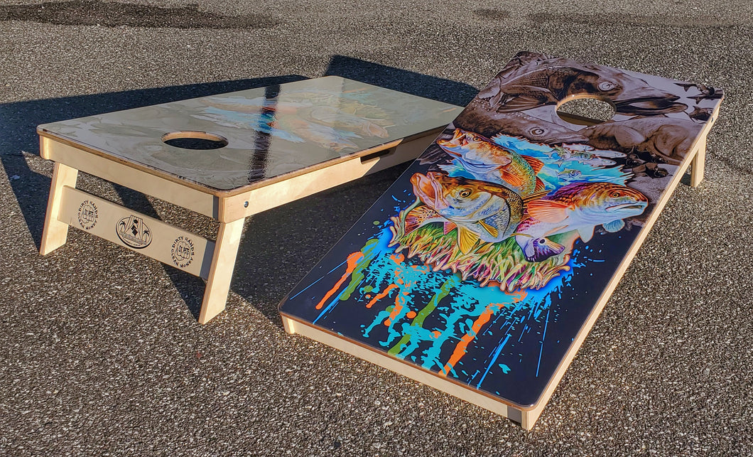Inshore Slam Cornhole Boards by Jason Mathias