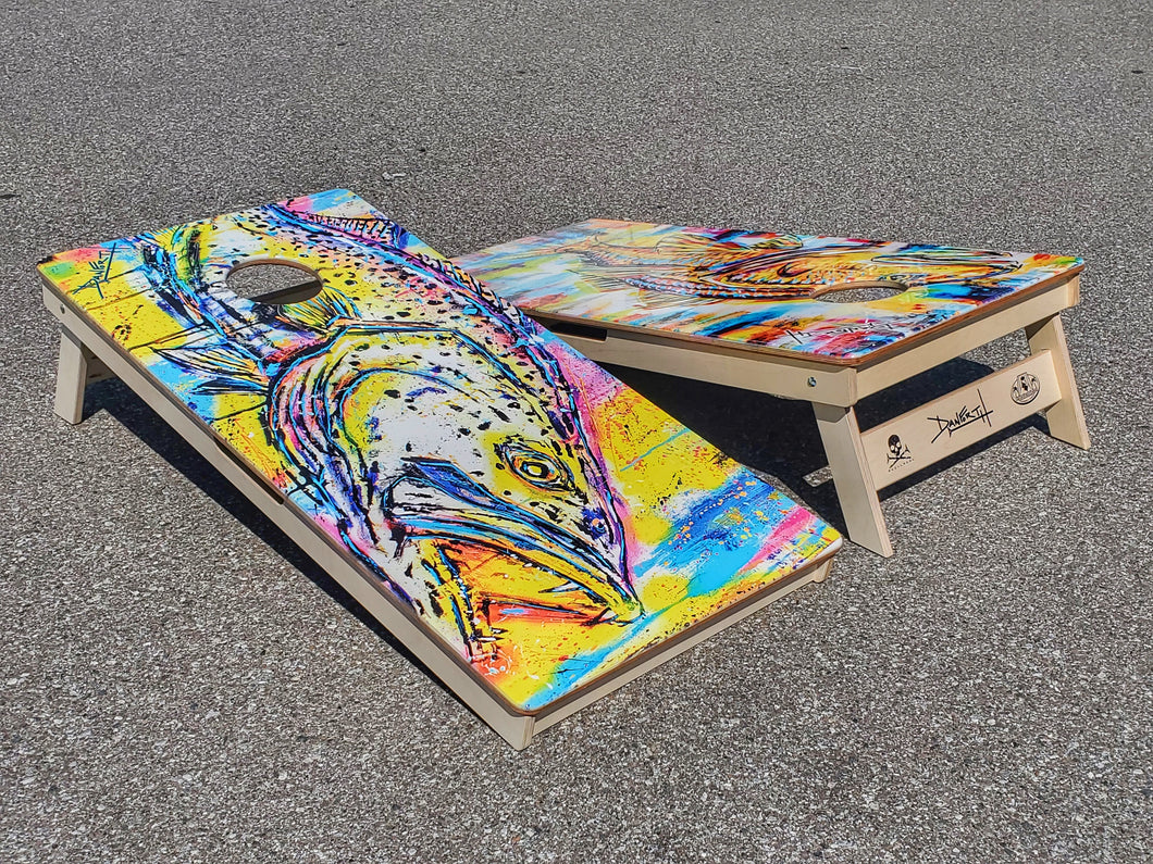 Speckled Trout Cornhole Boards by Danforth