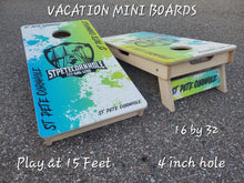 Load image into Gallery viewer, Custom 16″ by 32″ Mini Vacation Cornhole Boards
