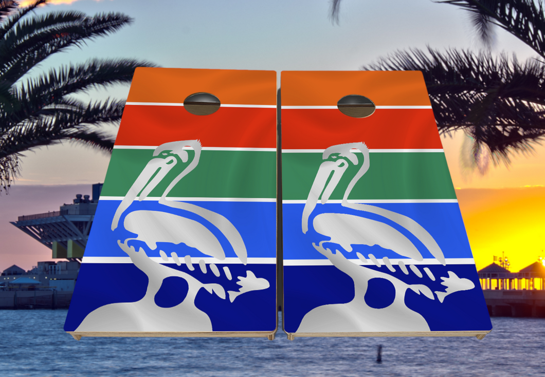 City of St Pete Flag Cornhole Boards