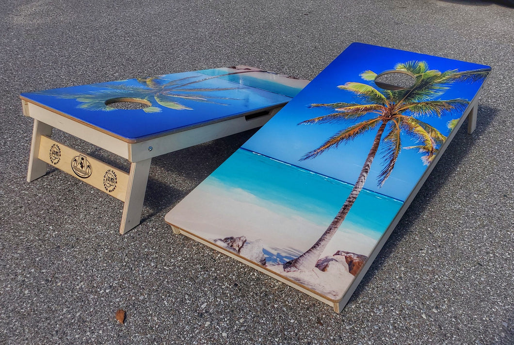 Beach Paradise Direct Print Cornhole Boards