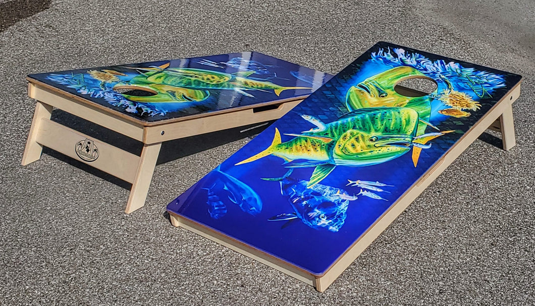 Mahi Mahi Cornhole Boards by Jason Mathias