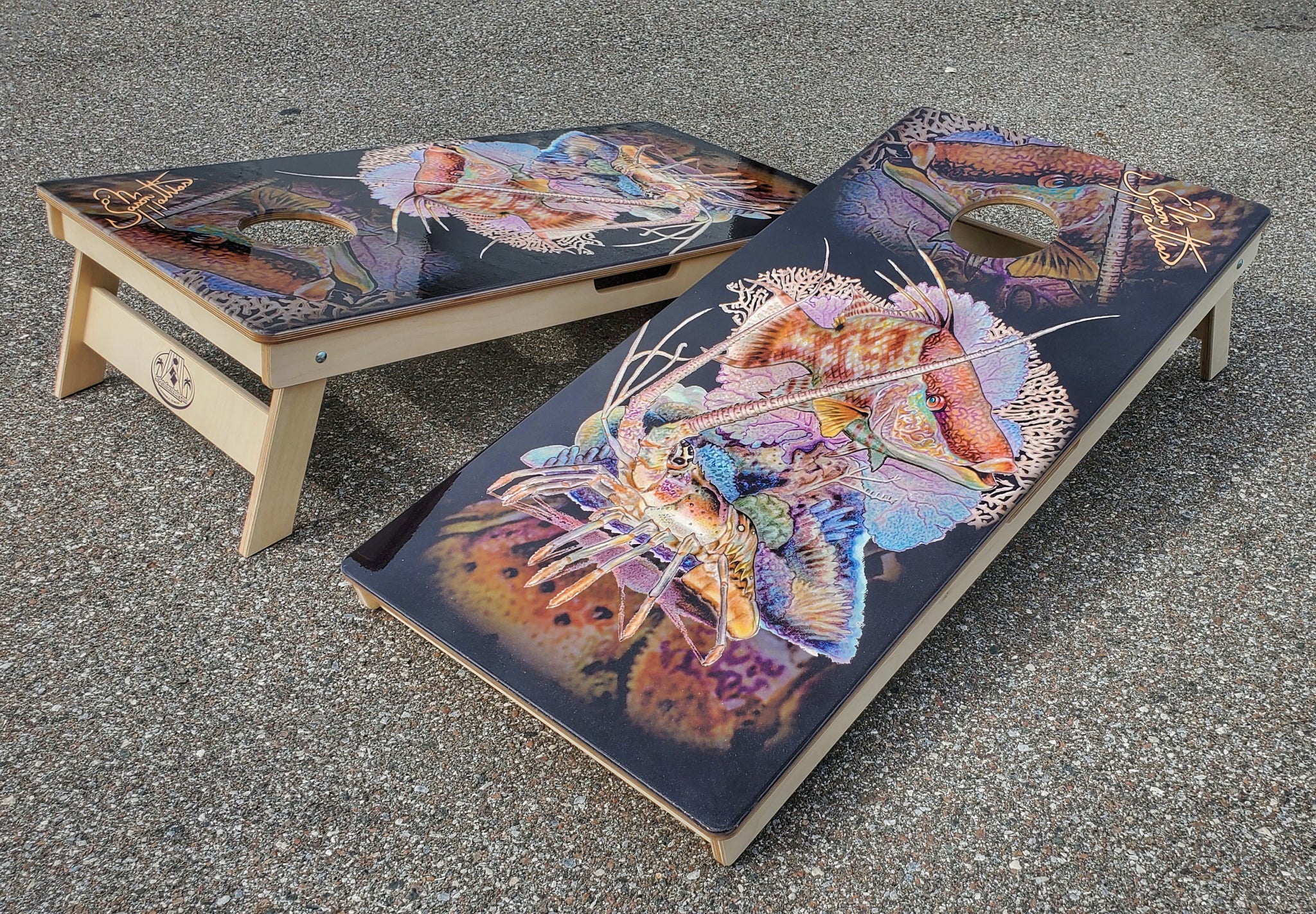 Cornhole Boards - Artist Series - Jason Mathias – St Pete Cornhole