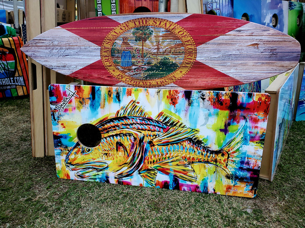 Barnwood Florida Flag Surfboard