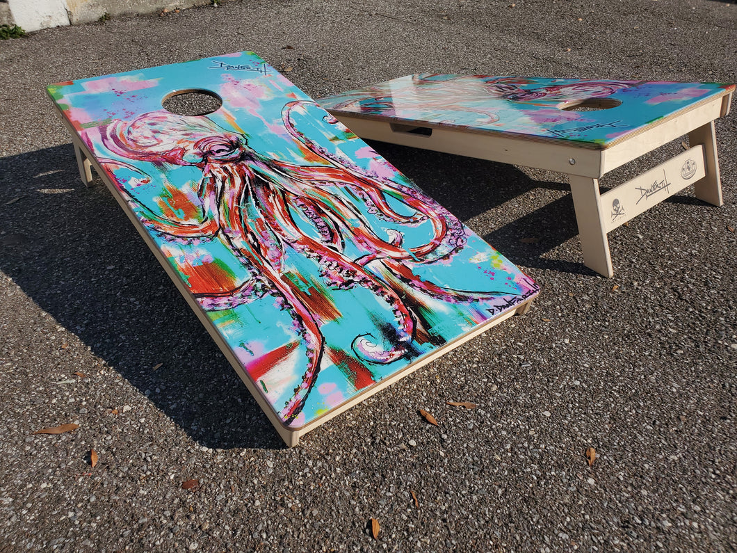 Octopus Cornhole Boards by  Danforth