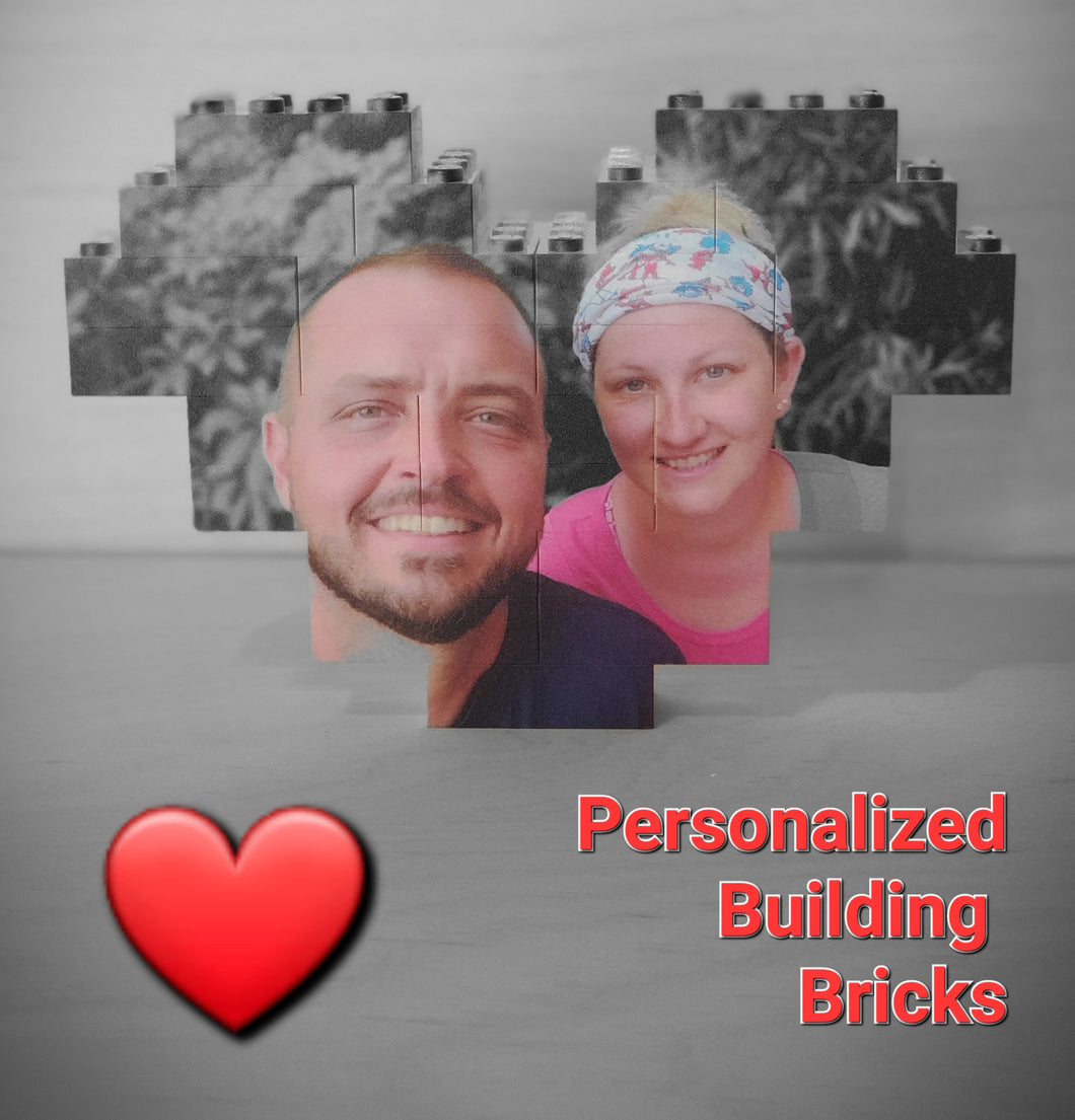 Heart Shaped Personalized Brick Puzzle