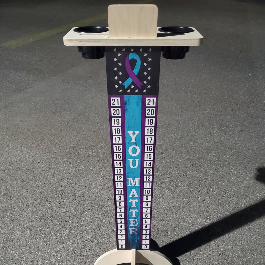 **CUSTOM**  Scoring Stand with Cup Holders